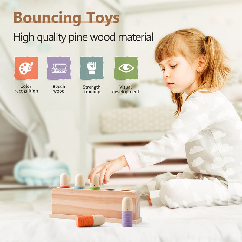 Color Spring– Spelend & Ontwikkelend – Sensorisch Houten Babyspeelgoed