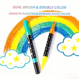 ArtShine – Kleurijk & Sprankelend – Dubbelzijdige Glitter & Lichtgevende Stiften Set