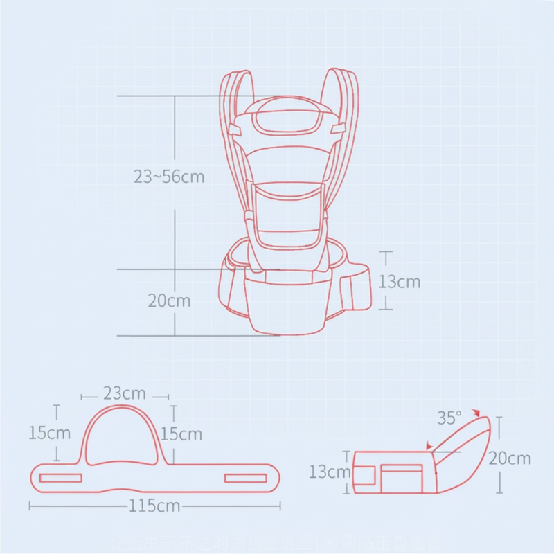 CozyCarry – Handig & Verstelbaar – 3-in-1 Kinder Draagzak