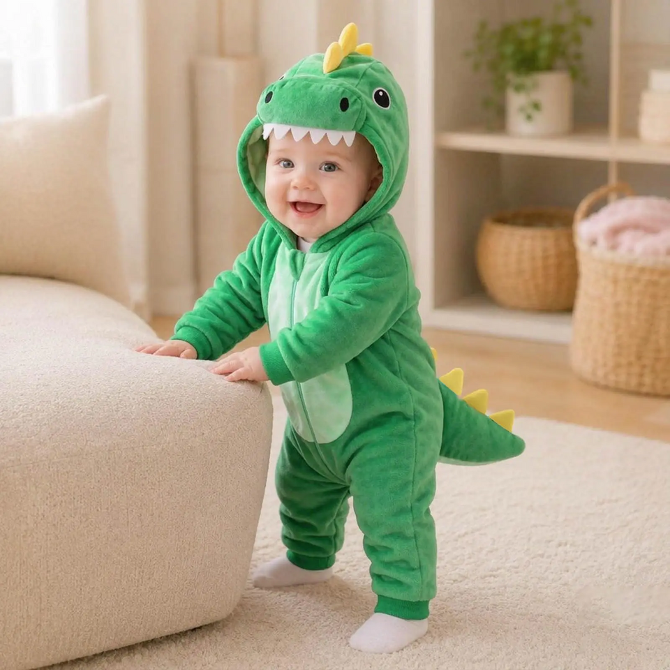 RoarBuddy – Schattig & Speels – Baby Dinosaurus Onesie met Capuchon
