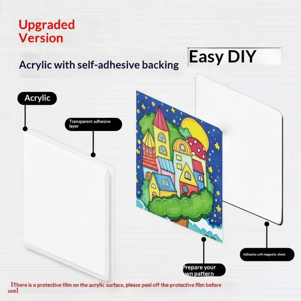 FridgeArt – Creatief & Persoonlijk – DIY Acryl Magneetset voor de Koelkast