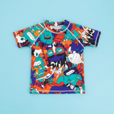SunnyGuard – Zomers & Beschermend – Anti-UV Kinder Zwemshirt met Korte Mouwen