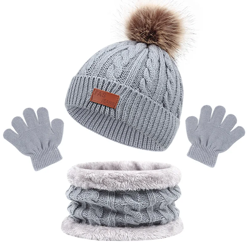 CozyPom – Warm & Zacht - Winterset met Muts, Sjaal en Handschoenen