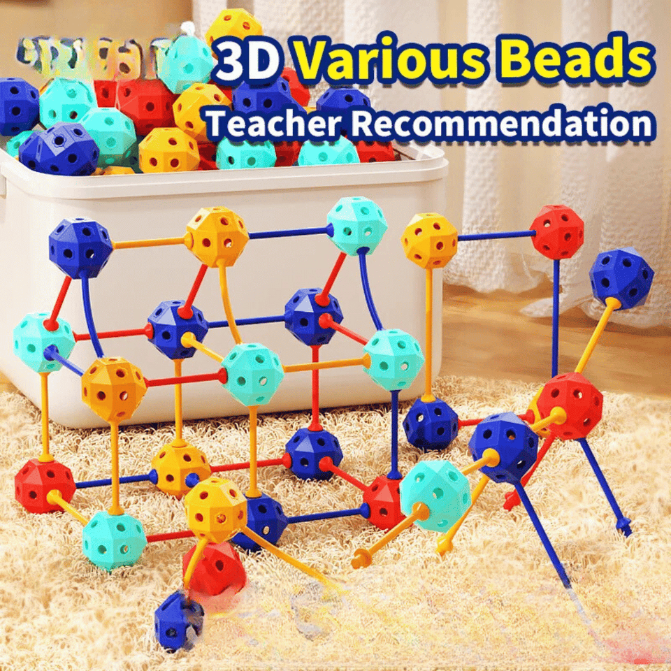 Connect Beads™ - Flexibele PVC kralen - 3D Geometrische bouwblokken