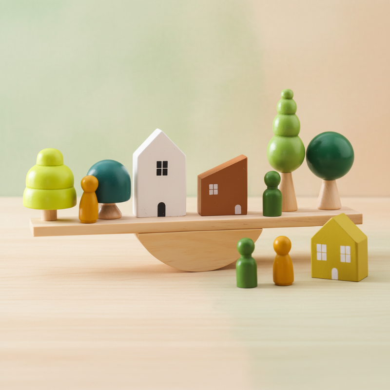 Wooden Forest Blocks – Creatief & Ontwikkeling – Houten Stapel Blokken Set