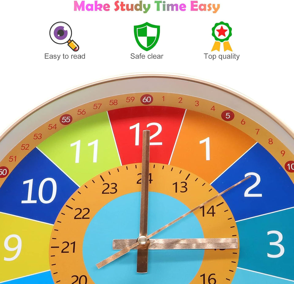 ChildrenTime – Zelfstandig & Rustig – Educatieve Kinderwandklok