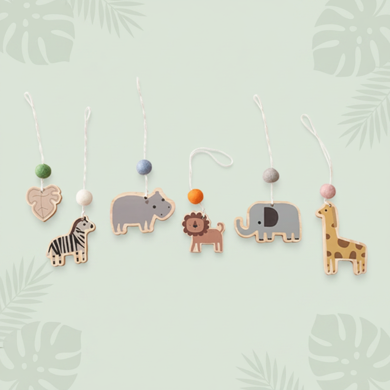 Wooden Baby Rattle Toy – Sensorisch & Veilig – Baby Gym