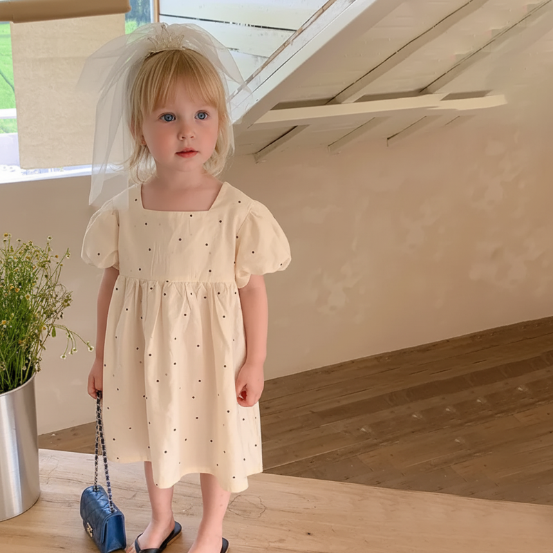 LittleTwinkle – Zacht & Comfortabel – Kinderjurk Met Dubbele Strikken