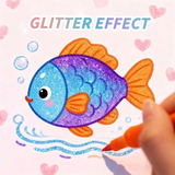 ArtShine – Kleurijk & Sprankelend – Dubbelzijdige Glitter & Lichtgevende Stiften Set