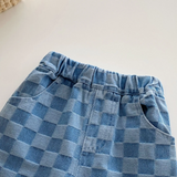 DenimCheck – Comfortabel & Trendy – Kinder Broek met Blokjespatroon