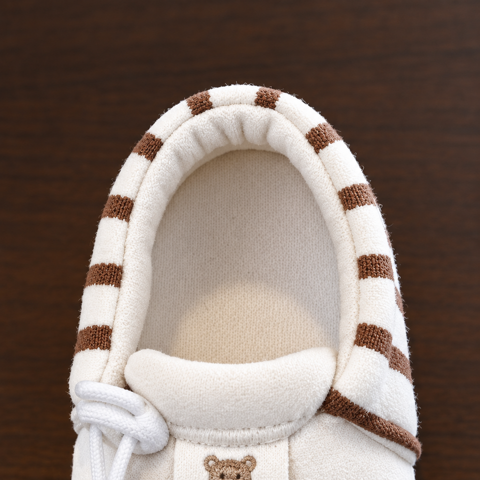 TinyToes – Zacht & Warm – Baby Eerste Schoentjes met Gestreept Design