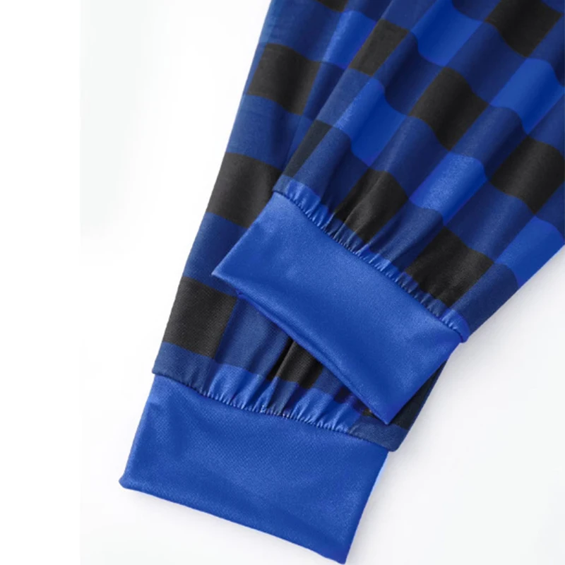 CozyChristmas – Feestelijk & Comfortabel – Familie Kerstpyjama met Blauwe Ruitjesbroek
