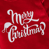 SantaBaby – Vrolijk & Knus – Baby 3 stuks Kerstset met Romper, Flared Broek en Hoed