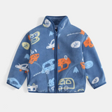 CozyFleece – Zacht & Speels – Warme Kinderjas met Cartoonprint