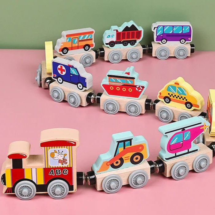 Tiny Express™ – Kleuren & Vormen - Houten Treinspeelgoed
