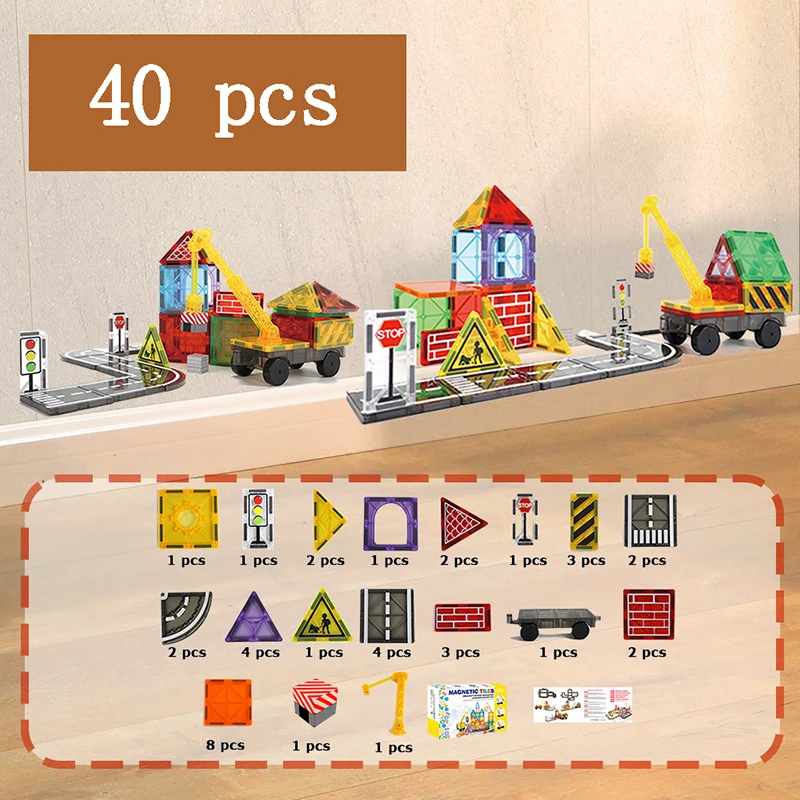MagnetoTrack – Creatief & Speels – Magnetische tegels Autoset