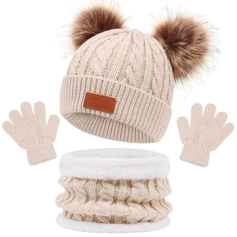 CozyPom – Warm & Zacht - Winterset met Muts, Sjaal en Handschoenen