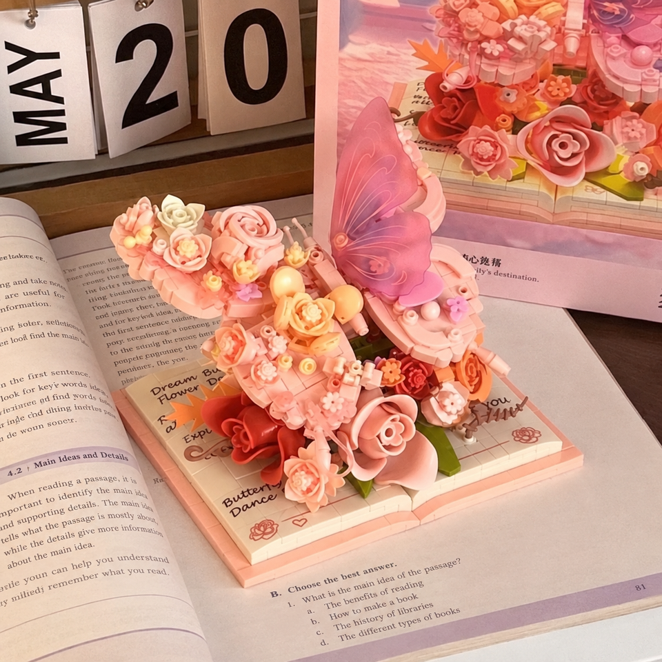 BloomBook – Romantisch & Creatief – 3D Bloemenboek met Rozen en Vlinders