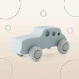 Montessori Silicone Toy Car – Veilig & Bijtvriendelijk – Siliconen Bijt Speelgoed Voertuig