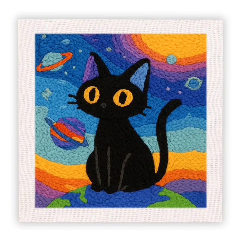 ThreadArt – Handgemaakt & Kleurrijk – Dieren Borduurset