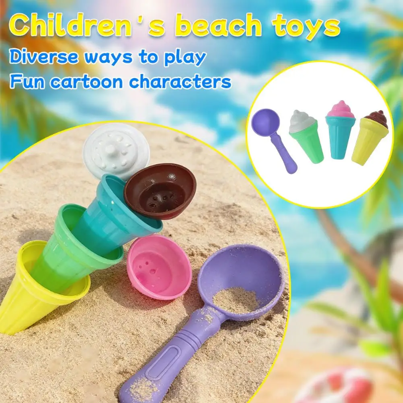 BeachFun – Zandpret & Creatief – Strand IJs Schep Speelset