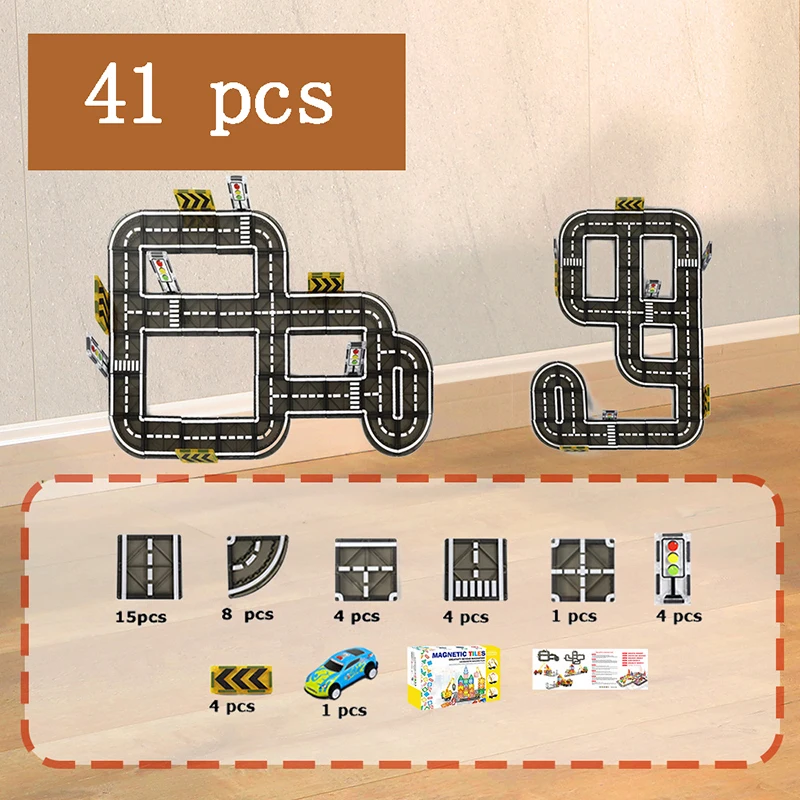 MagnetoTrack – Creatief & Speels – Magnetische tegels Autoset