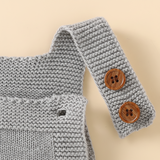 MiniCozy – Zacht & Comfortabel – Gebreide Baby Tuinbroek met Mutsje
