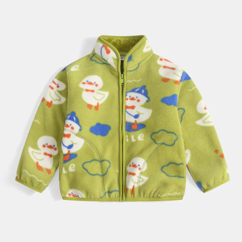 CozyFleece – Zacht & Speels – Warme Kinderjas met Cartoonprint