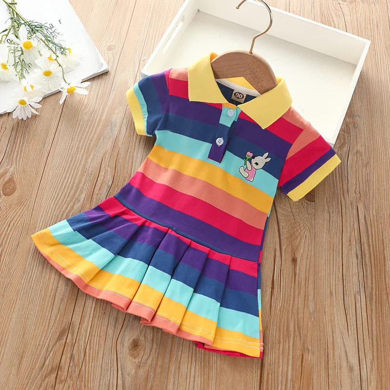 RainbowBabe – Fris & Kleurig – Kinder Polo Jurk