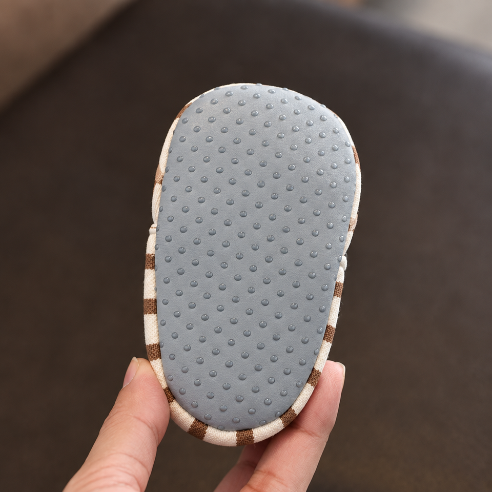 TinyToes – Zacht & Warm – Baby Eerste Schoentjes met Gestreept Design
