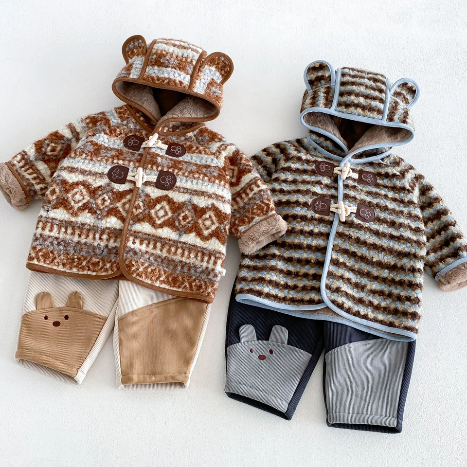 LittleWarm – Knus & Stijlvol – Winterjas met Fair Isle-Patroon