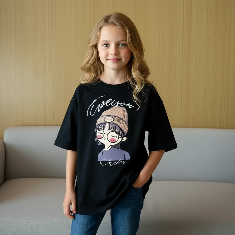 CuteStyle – Trendy & Comfortabel – T-shirt met oversized cartoonprint