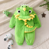TinyDino – Warm & Speels – Baby Dieren Onesie met Dinosauruscapuchon