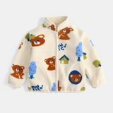 CozyFleece – Zacht & Speels – Warme Kinderjas met Cartoonprint