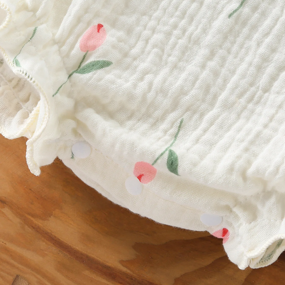 LittleBlossom – Zomers Comfort & Stijlvol – Baby Sling Bodysuit met Hoed