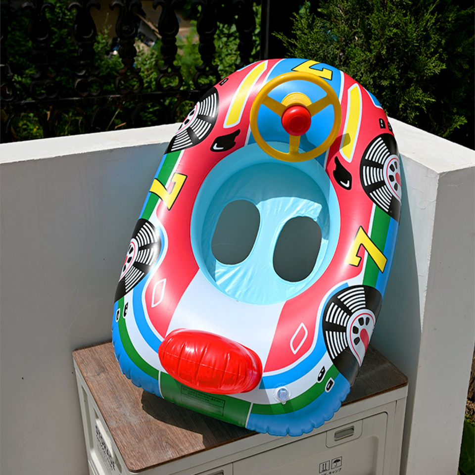 SplashFun – Waterpret & Actie – Opblaasbare Raceboot Zwemband