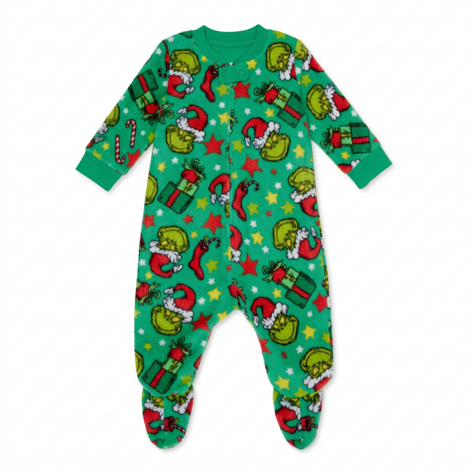 ChristmasGrinch – Speels & Gezellig – Familie Kerstpyjama met Grinchprint