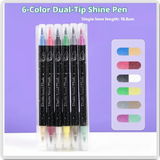 ArtShine – Kleurijk & Sprankelend – Dubbelzijdige Glitter & Lichtgevende Stiften Set