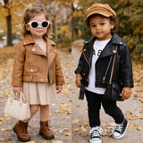 Girls Leather Jacket – Stoer & Stijlvol – Leren Kinder Jas
