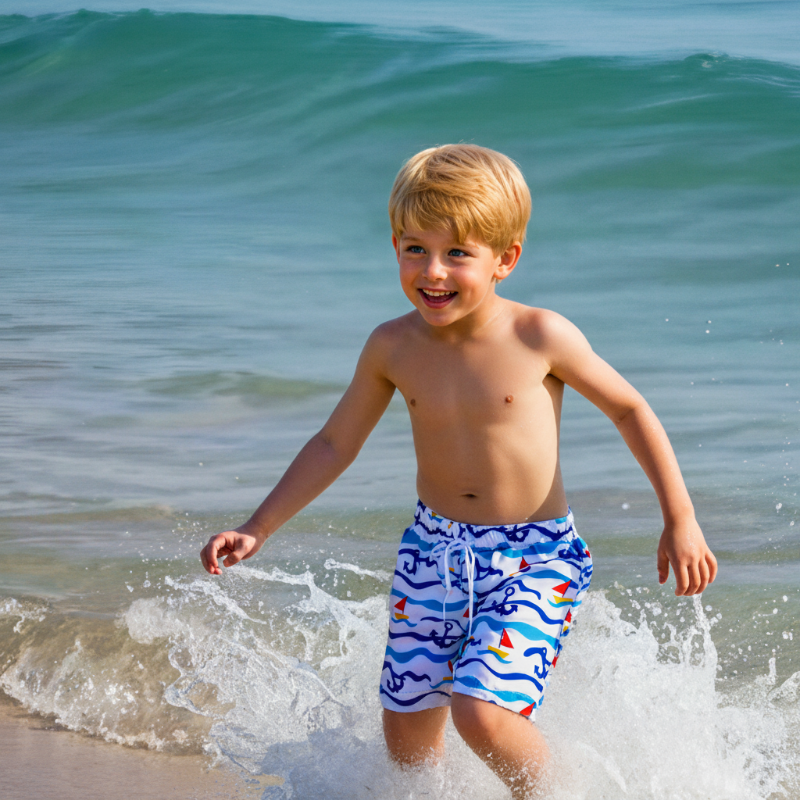 Beach Shorts – Lichtgewicht & speels – Tropisch Kinder Zwembroek