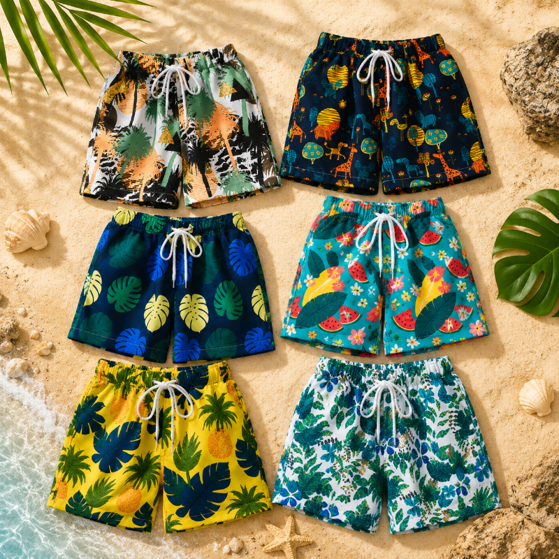 Beach Shorts – Lichtgewicht & speels – Tropisch Kinder Zwembroek