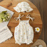 LittleBlossom – Zomers Comfort & Stijlvol – Baby Sling Bodysuit met Hoed