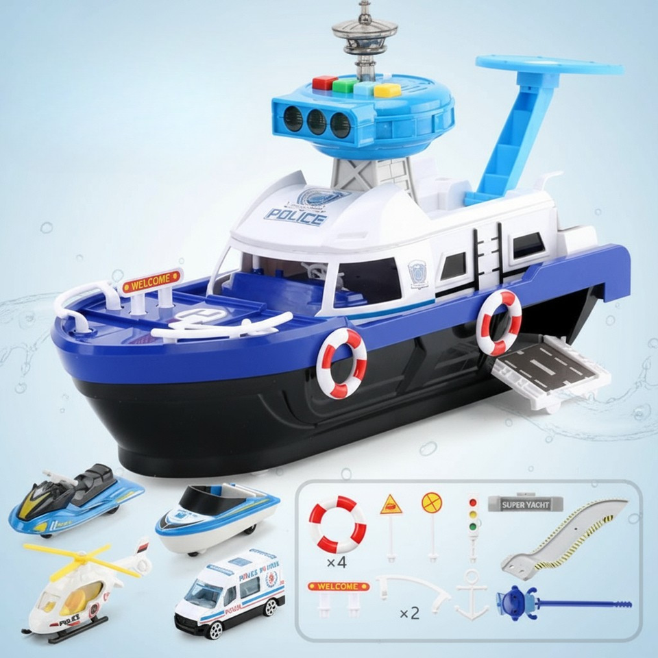 PlayHarbor – Muzikaal & Interactief – Speelgoed Boot met Licht & Geluid