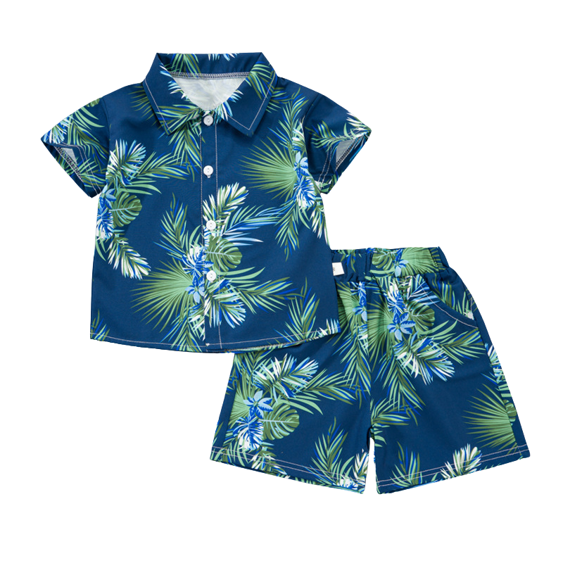 Mini Fashion™ - Fris & Vrolijk - Bloemen Jongens Setje