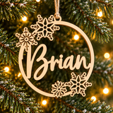 ChristmasName – Persoonlijk & Feestelijk – Houten Kersthanger met Naam