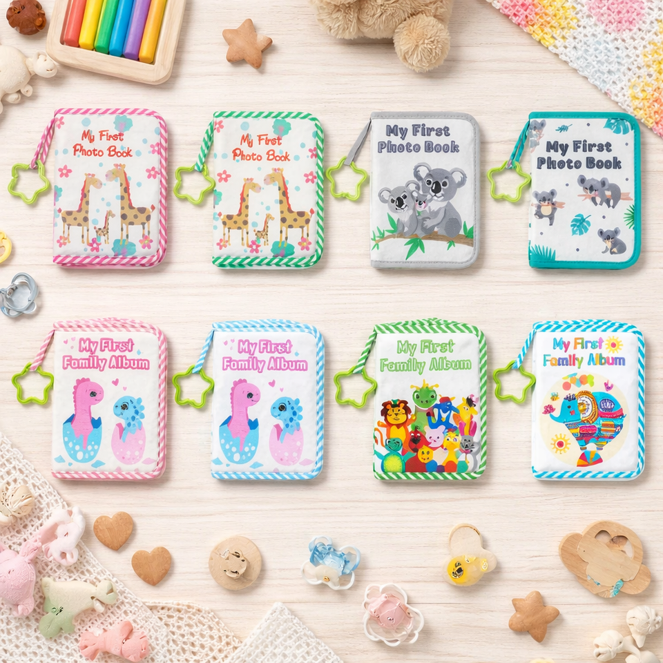 Baby Photo Album – Zacht & Herinnering – Stoffen Foto Boek