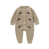 CozyHedge – Zacht & Warm – Gebreid Baby Jumpsuit met Egelprint