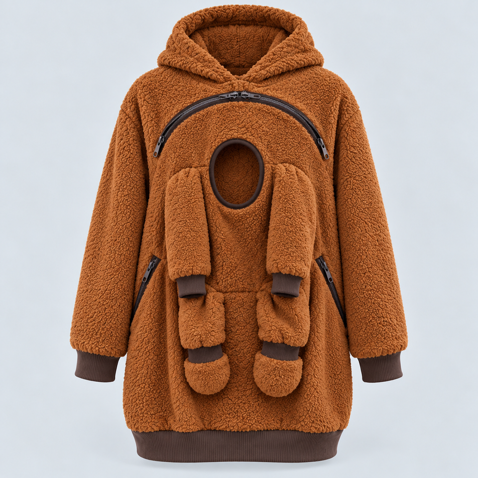 MamaHug – Warm & Praktisch – 2-in-1 Draaghoodie voor Mama en Baby