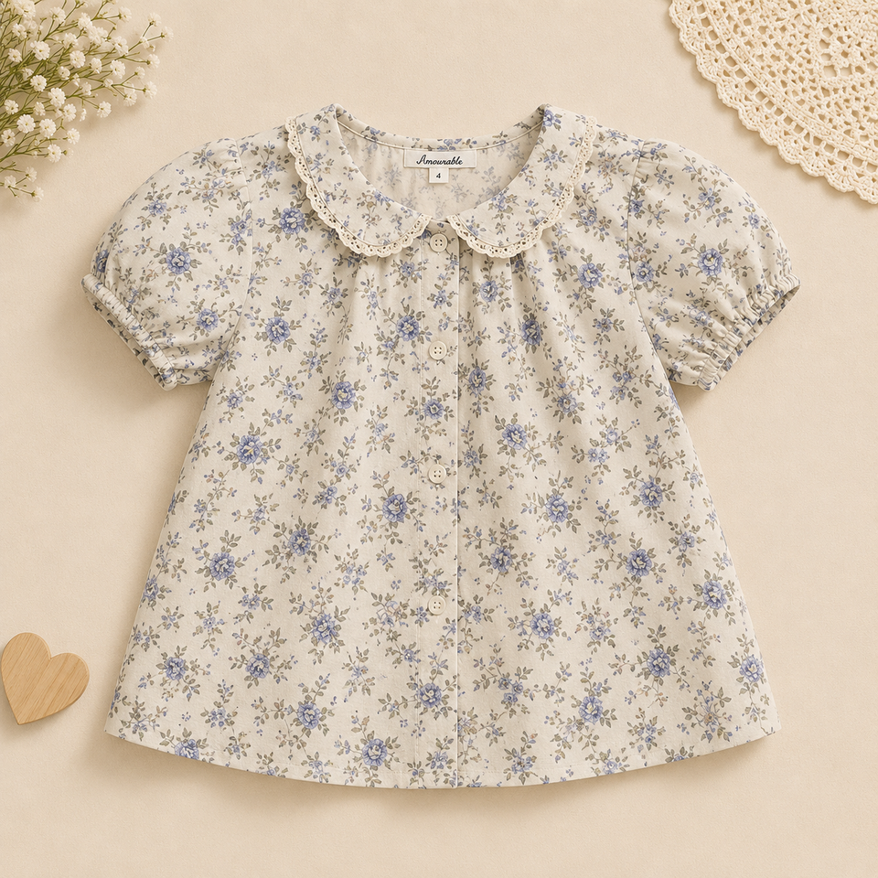 Girls Summer Fashion Top – Luchtig & Comfort – Vintage Meisjes Top