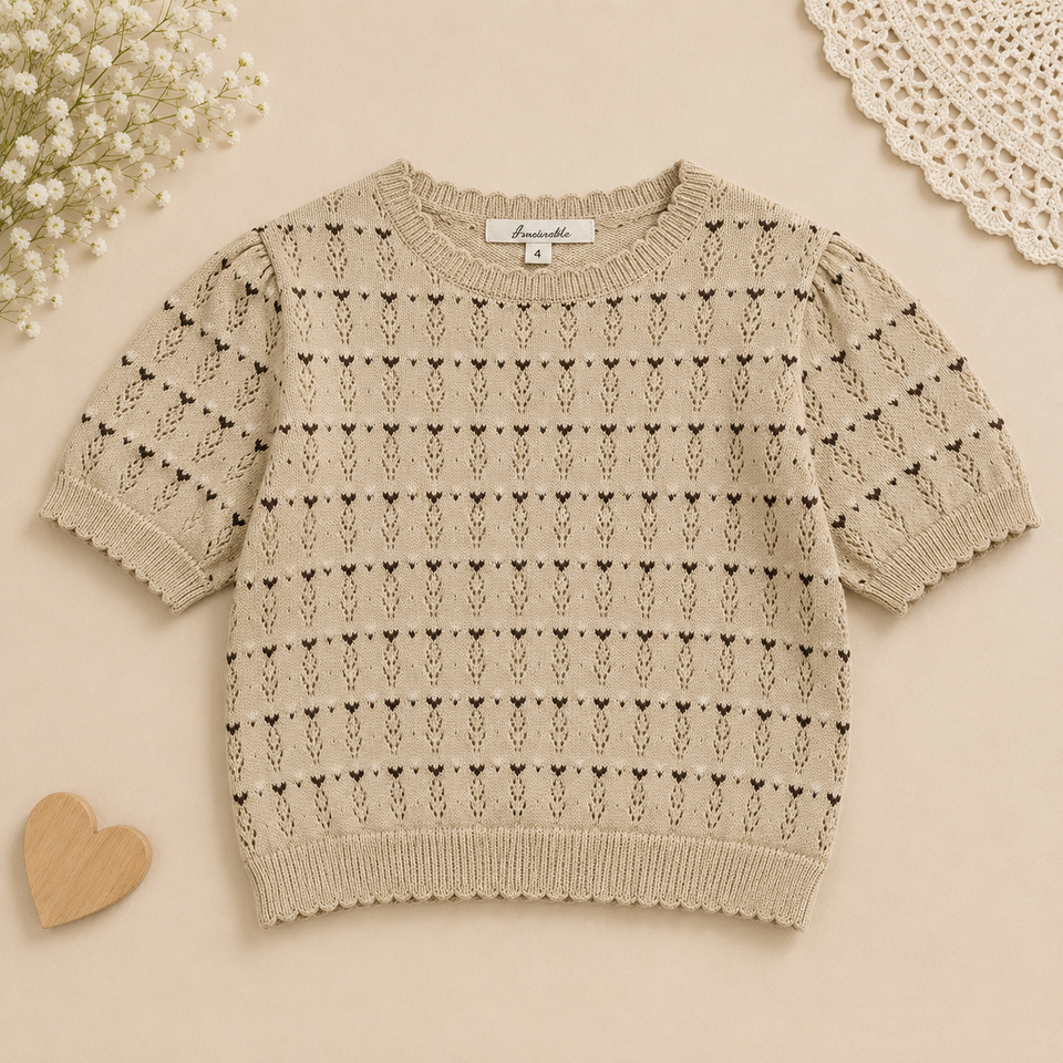 Girls Summer Fashion Top – Luchtig & Comfort – Vintage Meisjes Top